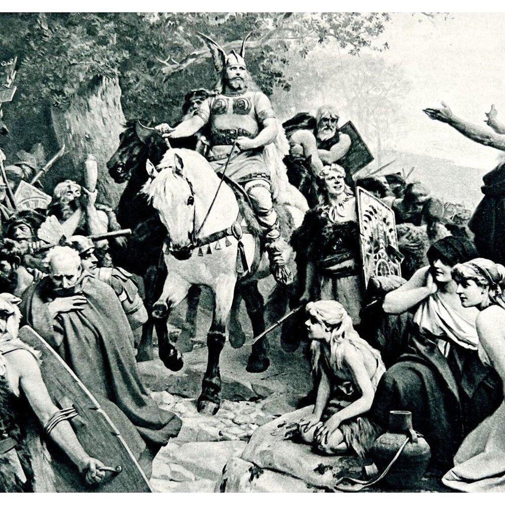 Hermann's Triumph Over Romans Photo Gravure Victorian 1894 Art Thumann DWS11